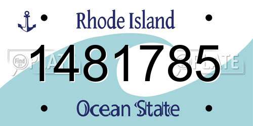 1481785 Rhode Island License Plate
