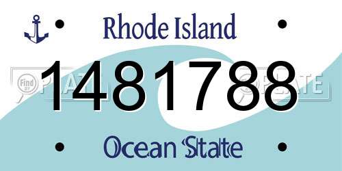 1481788 Rhode Island License Plate