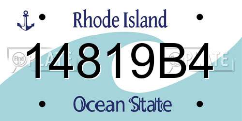 14819B4 Rhode Island License Plate