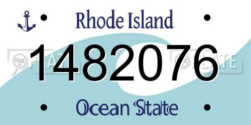 1482076 Rhode Island License Plate