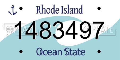 1483497 Rhode Island License Plate