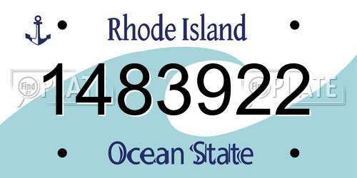 1483922 Rhode Island License Plate