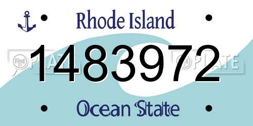1483972 Rhode Island License Plate