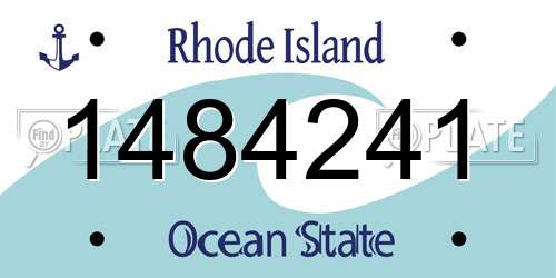 1484241 Rhode Island License Plate