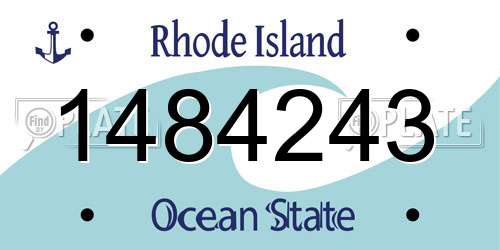 1484243 Rhode Island License Plate