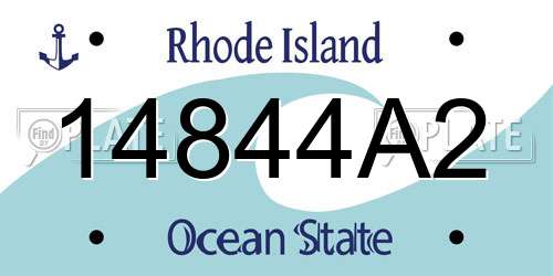 14844A2 Rhode Island License Plate