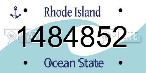 1484852 Rhode Island License Plate