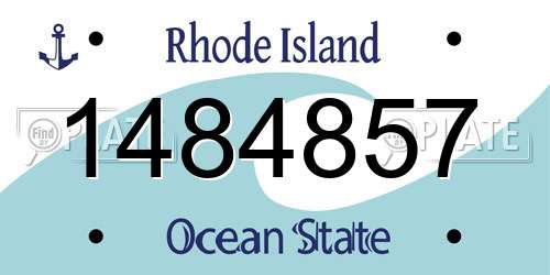 1484857 Rhode Island License Plate