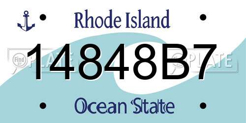 14848B7 Rhode Island License Plate