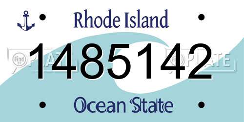 1485142 Rhode Island License Plate