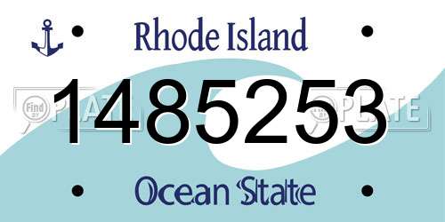 1485253 Rhode Island License Plate