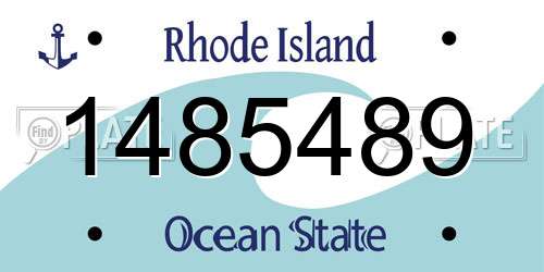 1485489 Rhode Island License Plate