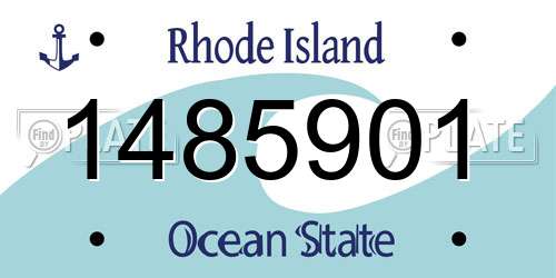 1485901 Rhode Island License Plate