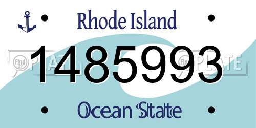 1485993 Rhode Island License Plate