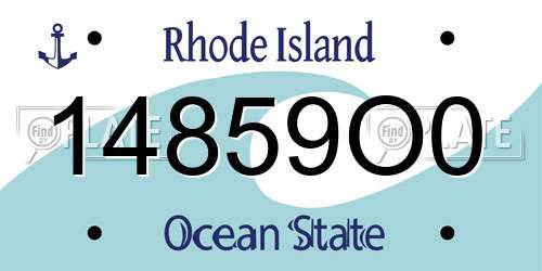 14859O0 Rhode Island License Plate