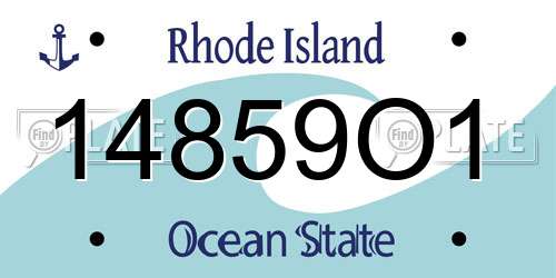 14859O1 Rhode Island License Plate