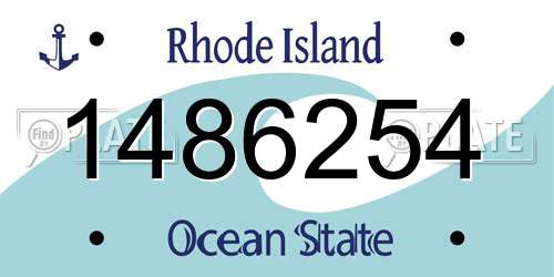 1486254 Rhode Island License Plate