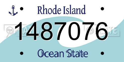 1487076 Rhode Island License Plate