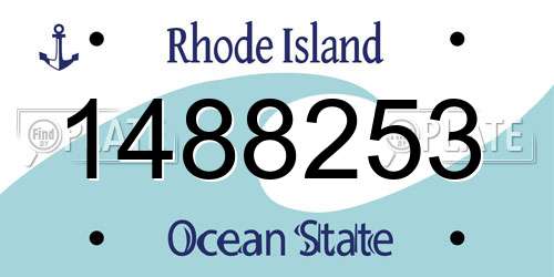 1488253 Rhode Island License Plate