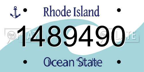 1489490 Rhode Island License Plate
