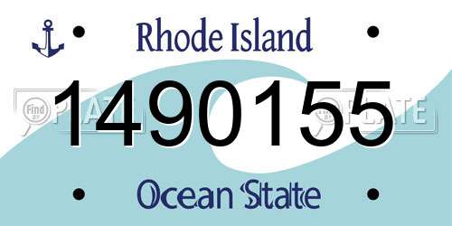 1490155 Rhode Island License Plate