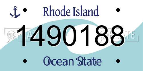 1490188 Rhode Island License Plate
