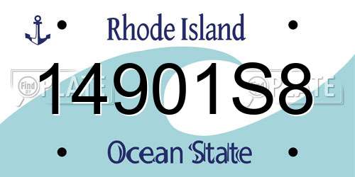 14901S8 Rhode Island License Plate