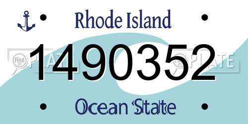 1490352 Rhode Island License Plate