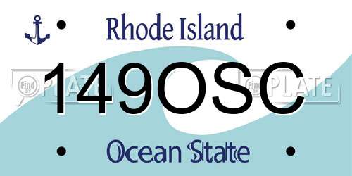 149OSC Rhode Island License Plate