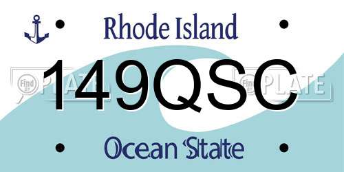 149QSC Rhode Island License Plate