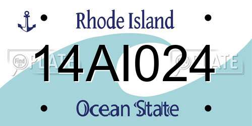 14AI024 Rhode Island License Plate