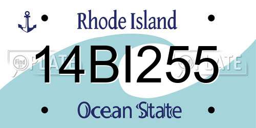14BI255 Rhode Island License Plate