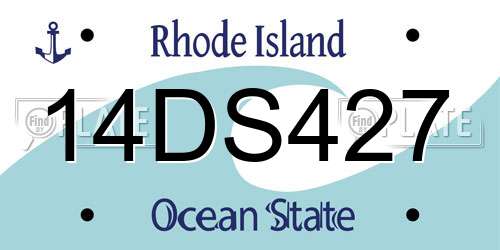 14DS427 Rhode Island License Plate