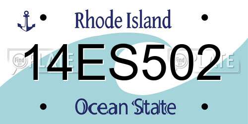 14ES502 Rhode Island License Plate