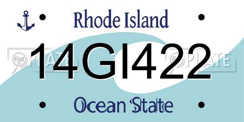 14GI422 Rhode Island License Plate