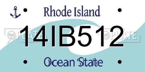 14IB512 Rhode Island License Plate