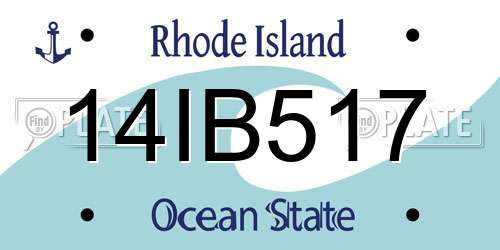 14IB517 Rhode Island License Plate