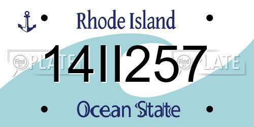 14II257 Rhode Island License Plate