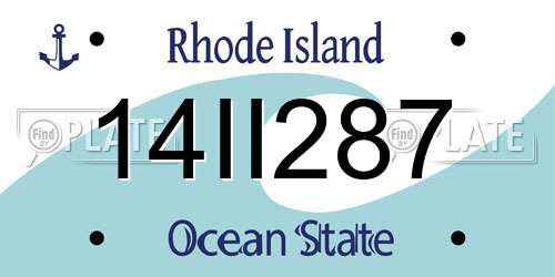 14II287 Rhode Island License Plate