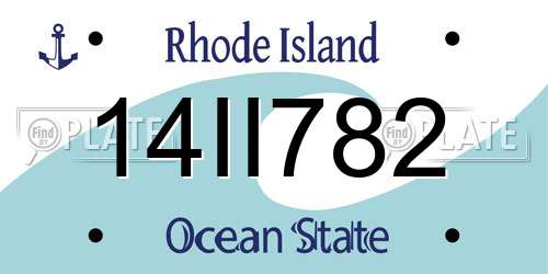 14II782 Rhode Island License Plate