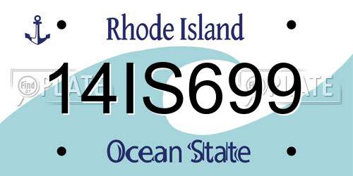14IS699 Rhode Island License Plate
