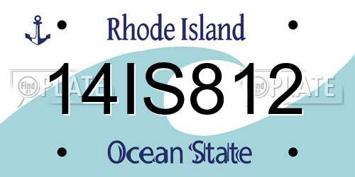 14IS812 Rhode Island License Plate