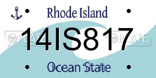 14IS817 Rhode Island License Plate