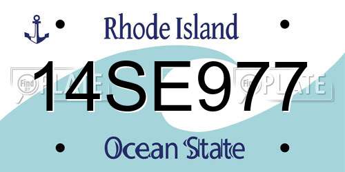 14SE977 Rhode Island License Plate