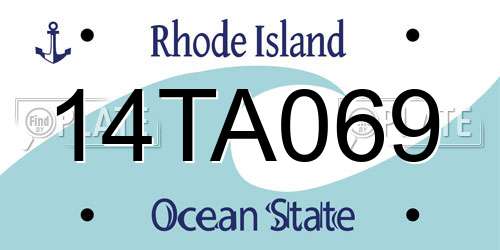 14TA069 Rhode Island License Plate