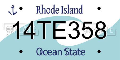 14TE358 Rhode Island License Plate