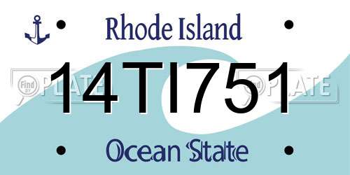 14TI751 Rhode Island License Plate