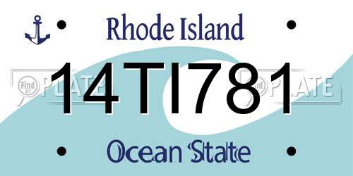 14TI781 Rhode Island License Plate
