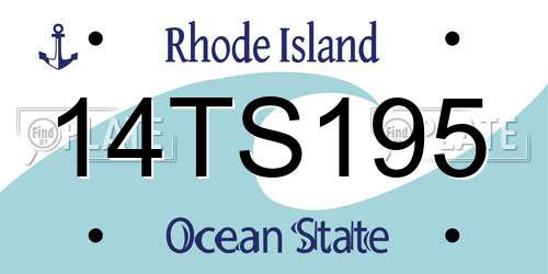 14TS195 Rhode Island License Plate