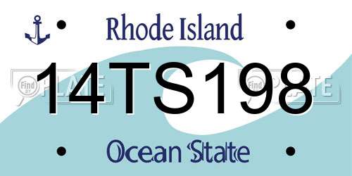 14TS198 Rhode Island License Plate